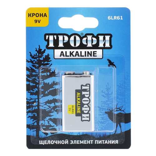 Батарейка Трофи Alkaline 6LR61-1BL C0034928 1 шт в Медиа Маркт