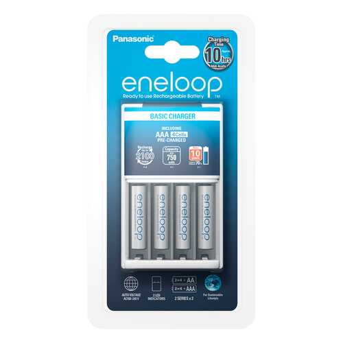 Зарядное устройство + аккумуляторы Panasonic eneloop K-KJ51MCC04E AAA 4 шт. 750 mAh в Медиа Маркт