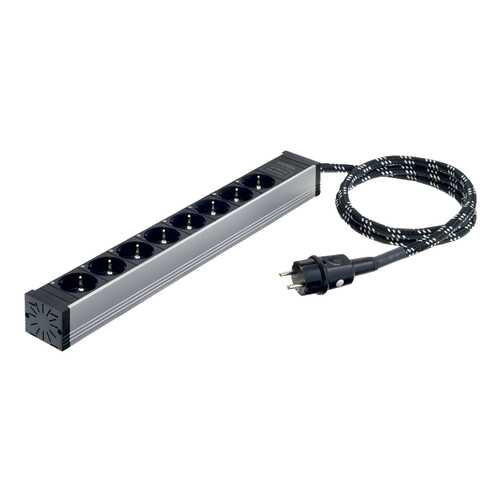 Сетевой фильтр In-Akustik AC-2502-P8, 8 розеток, 1,5 м, Silver/Black в Медиа Маркт